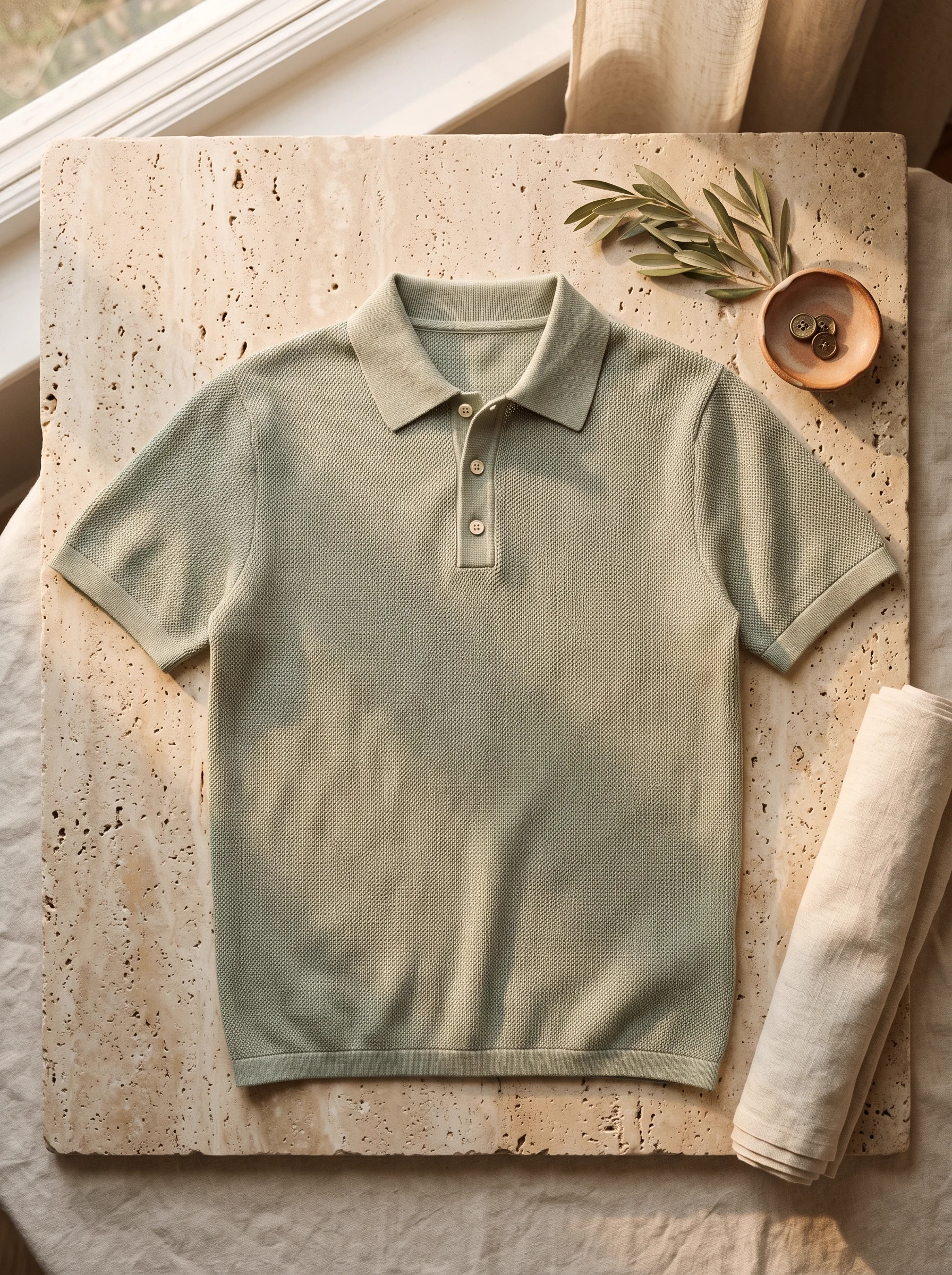 Structured Knit Polo